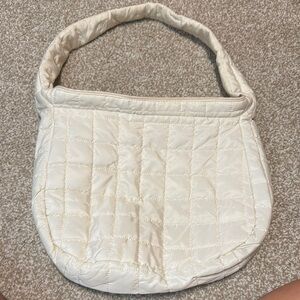 Elegant Cream Quilted Women's Bag